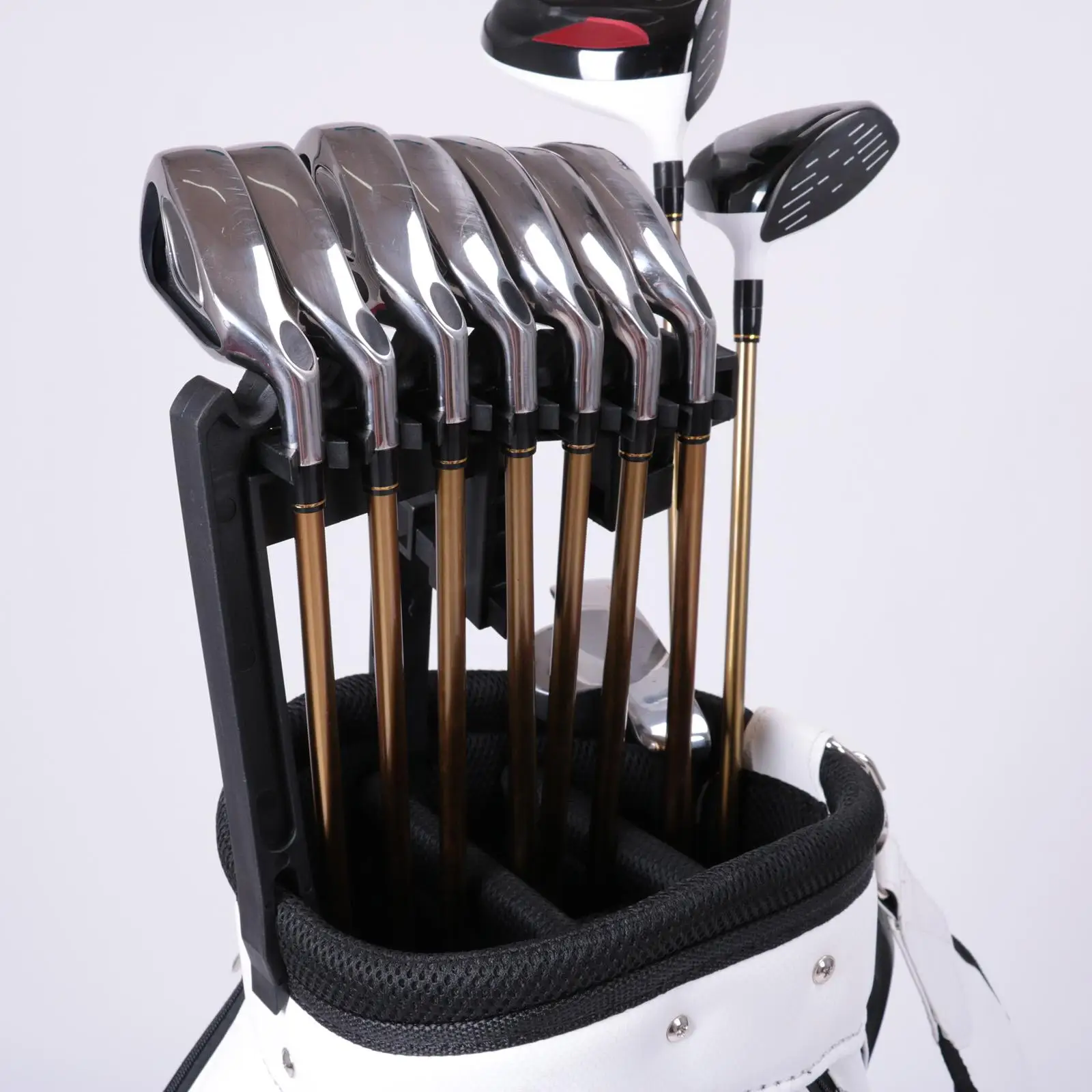 2x Durable Golf Organizer Standing Rack Clamp Holder Anti- Universal for Club Iron Driver Outdoor Sport