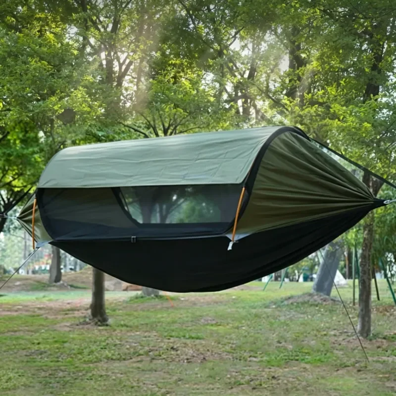 Portable Lightweight Nylon Sun-Proof Swing Hanging Tent Hammock with Mosquito Net for Kids Adult Outdoor Hiking Camping