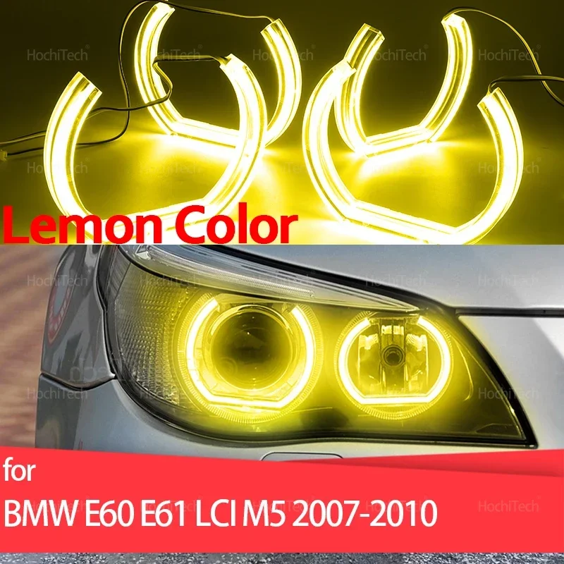 

Новый CS CSL Style Lemon Yellow Angel Eyes DRL светодиодные дневные ходовые огни для BMW E60 E61 LCI 528i 530i 535i 550i M5 2007-2010