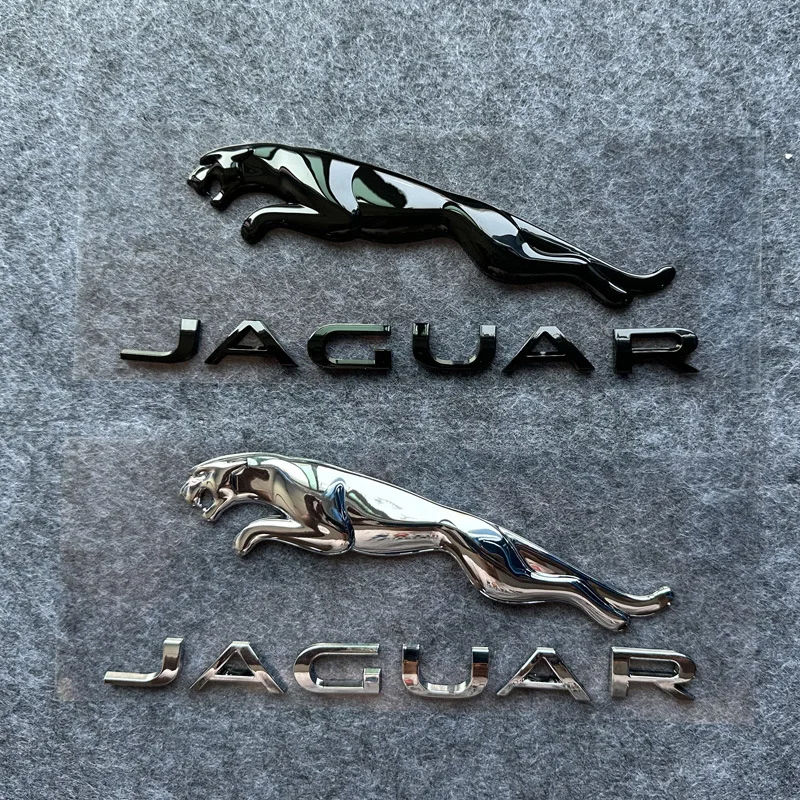 3DMETAL Car Front Hood Emblem Rear Trunk Badge Sticker for Jaguar XFL XEL E-PACE F-PACE F-TYPE XJ I-PACE X-X16 XE XK C-X75X-TYPE