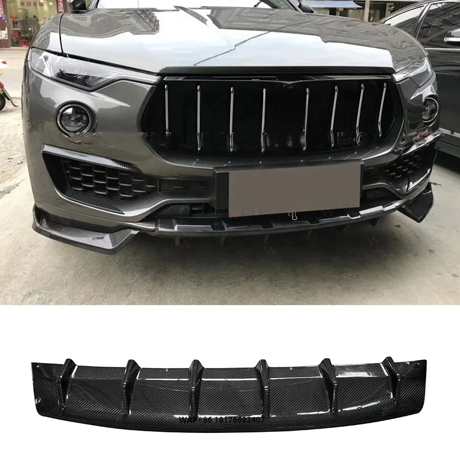 

High Quality Carbon Fiber Front Bumper Lip forMaserati Levante S Sport Utility 4-Door 2016-2017 Front Lip