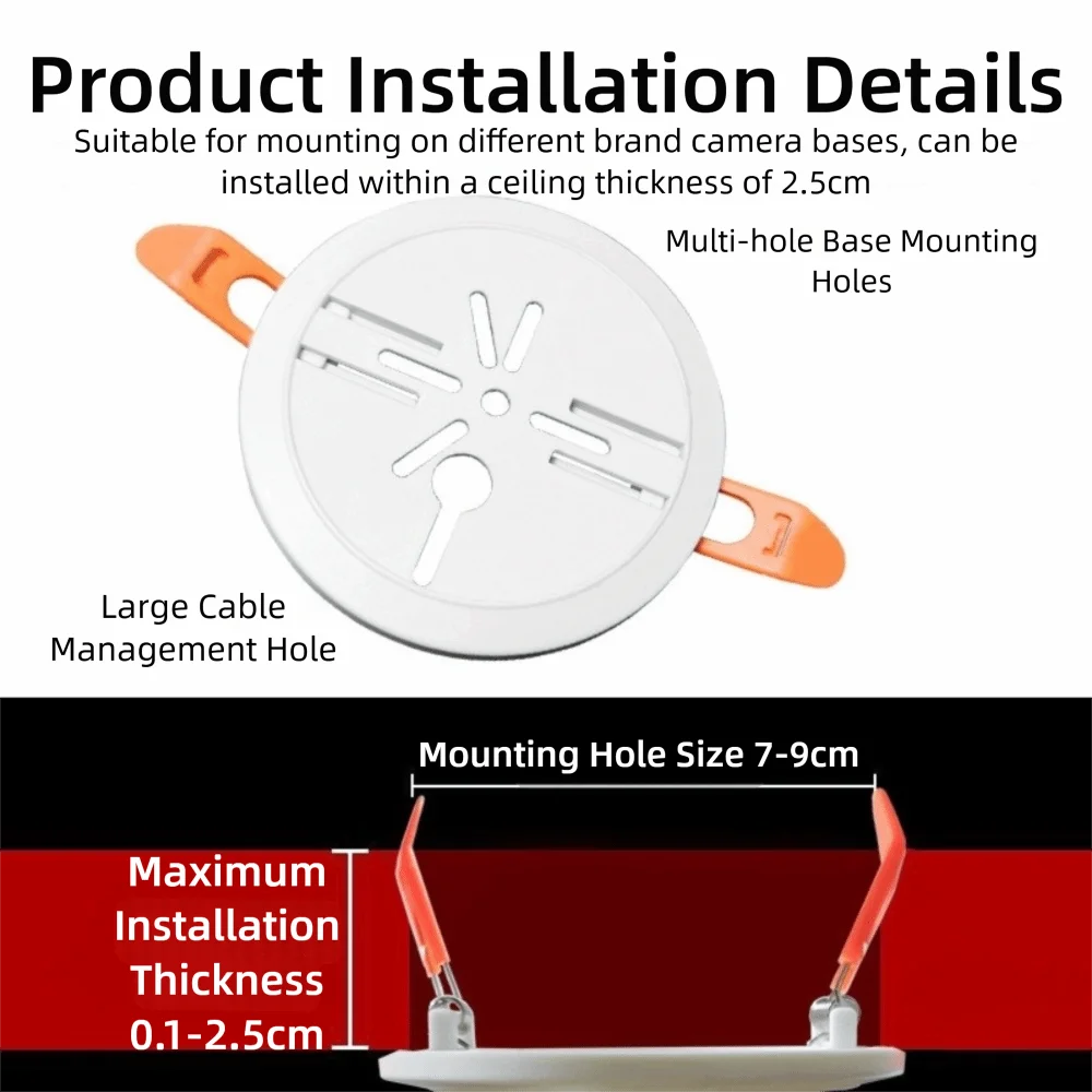 المفاجئة على النازل ثقب منصب الكاميرا قوس توفير المساحة إمالة رفع قاعدة جدار جبل قوس ل Xiaomi Ezviz TP-LINK