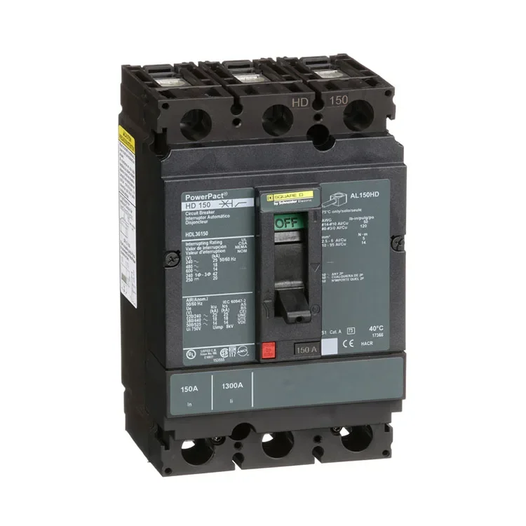 PowerPact HDL36150 Square D 3 Pole 150A Circuit Breaker