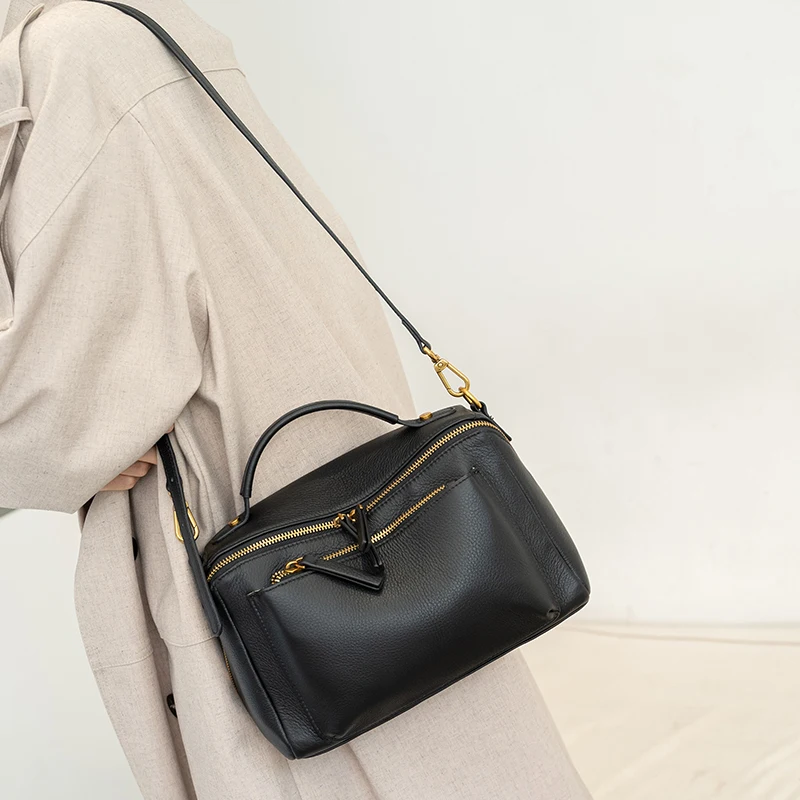 

Natural Cow Genuine Leather Crossbody Bags Women Designer Handbags Purses Female Shoulder Messenger Bag Soft Cowhide Pillow Bag