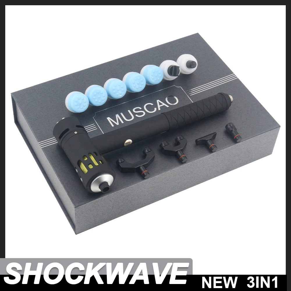 

3in1 Shockwave Therapy Machine With 11 Heads Pain Relief Relaxation Treatment Chiropractic Portable Shock Wave Body