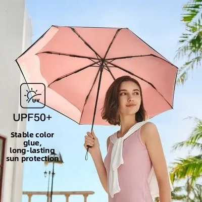 

Bananain Small Black Umbrella Series Women's Sunshade Waterproof UV Protection Umbrella Rain And Sun Dual Purpose Sunscreen U...