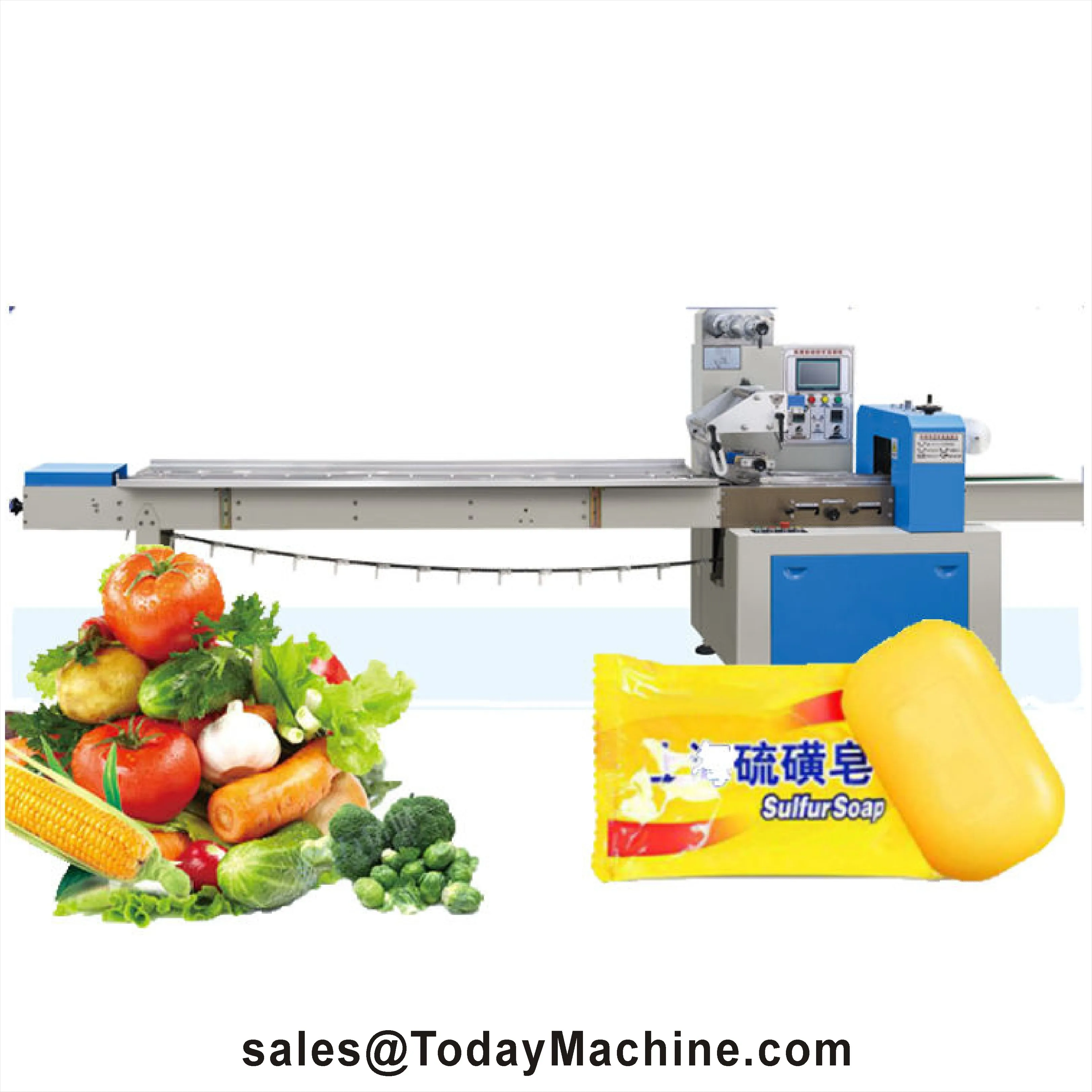 High Quality Automatic Horizontal Instant Noodles Biscuit Bread Flow Pillow Wrapping Filling Packing Machine