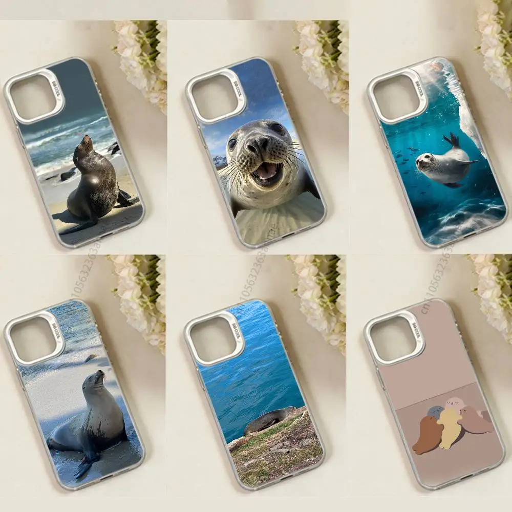 

Seal Sea Phone Case for iPhone 15 16 Pro Max Air SE 11 13 Pro 14 Plus 12 11Pro 15Pro Max 16e Cover