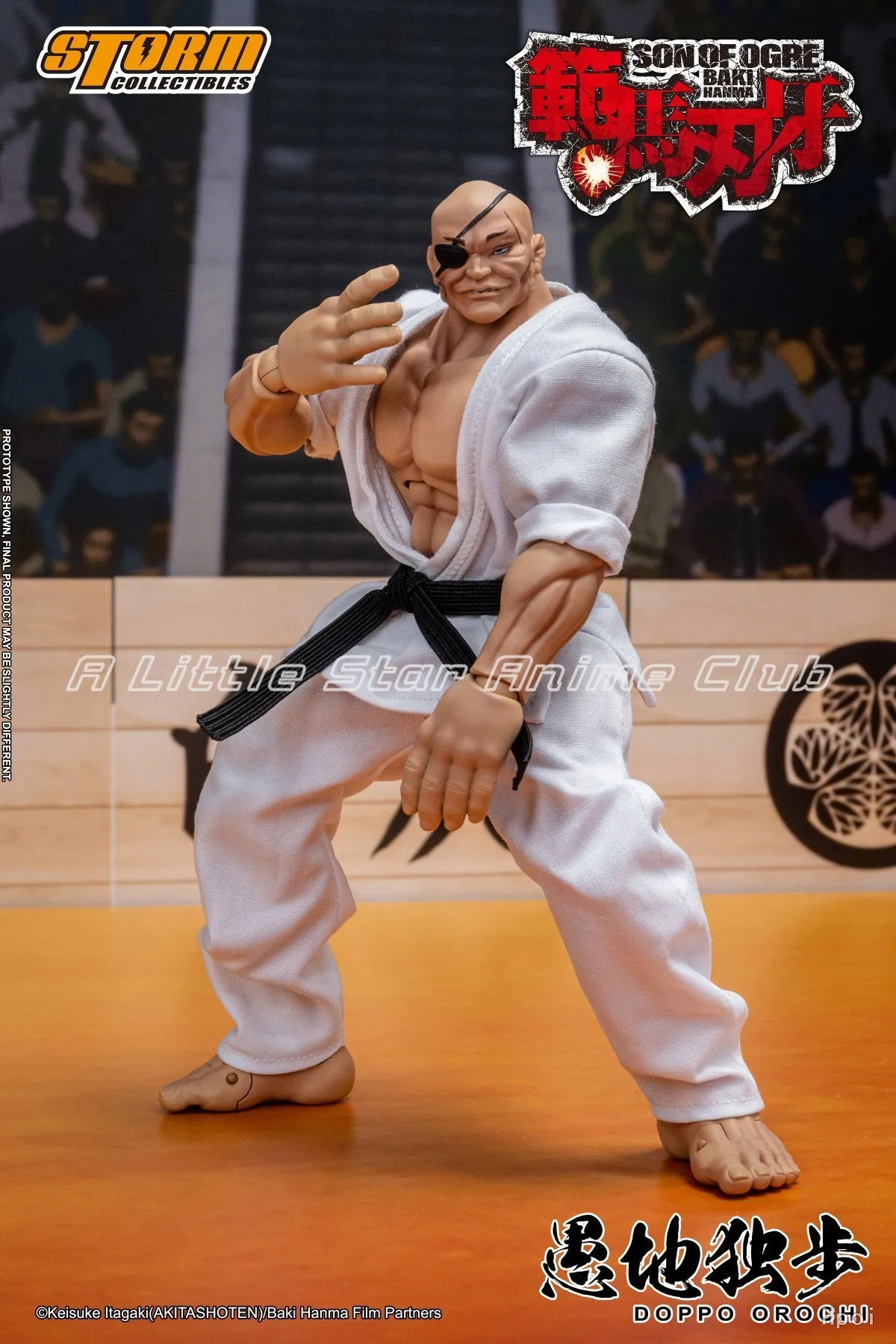 متوفر في المخزون مقتنيات العاصفة الأصلية DOPPO OROCHI SON OF OGRE BAKI HANMA مجموعة نماذج لجسم الحركة