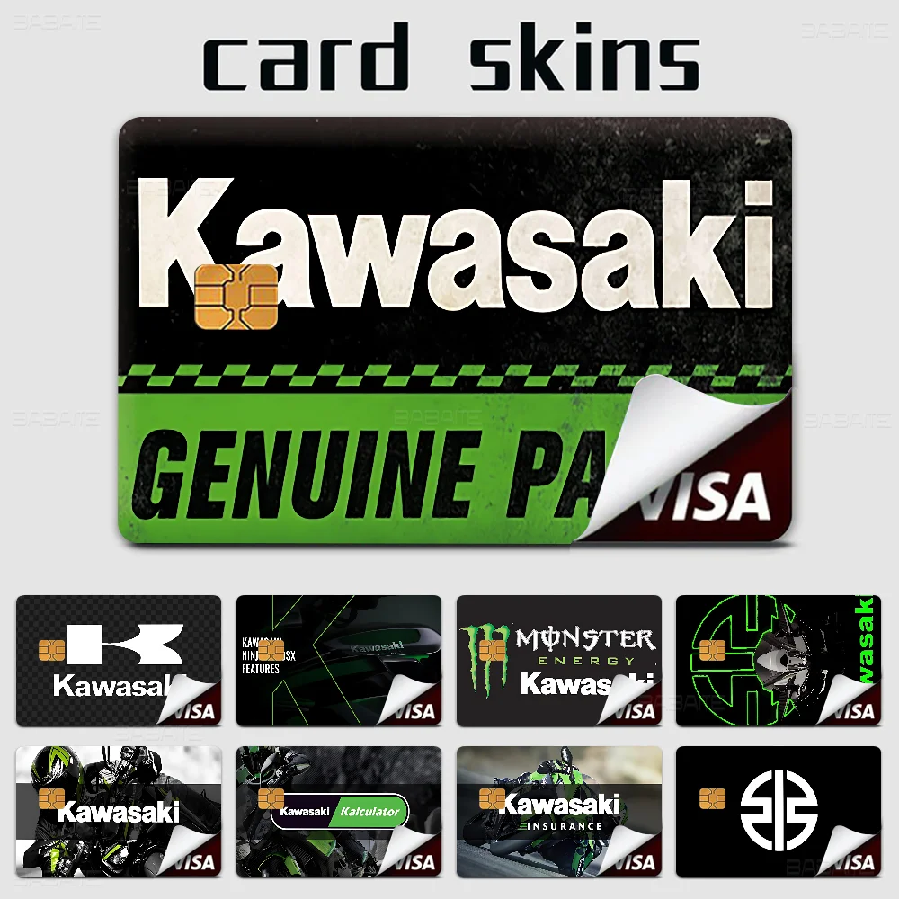 Motorcycle Cool-K-Kawasakies Anmie Sticker Film Skin Cover for Credit Card Debit Bank Card Front