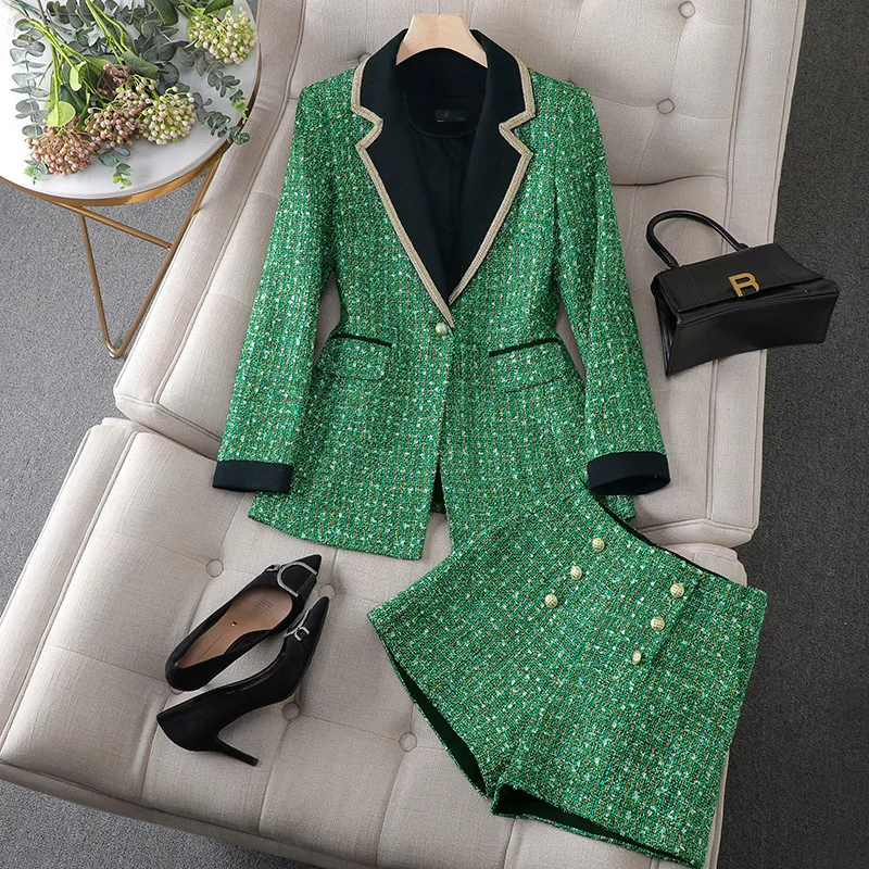 

2023 Autumn Winter New Fashion Professional Suit Women's Elegant Suit Jacket Matching Set Korean Casual Blazers Two-piece Sets