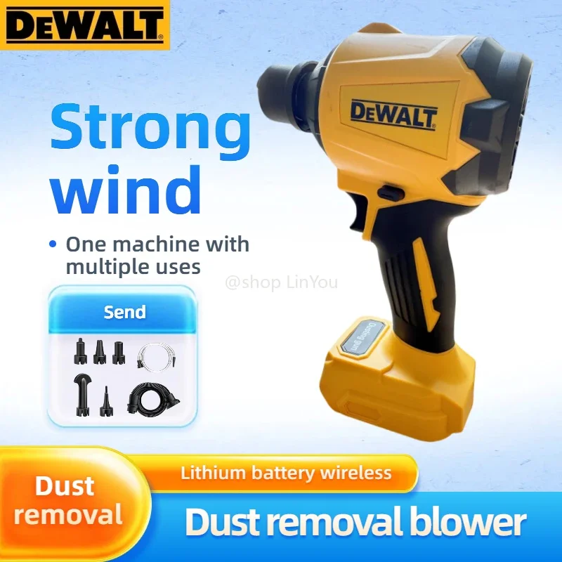 

Dewalt Brushless Air Blower Cordless Air Dust Removal Gun With Nozzle Multifunction Dusting Machine Inflator Tool（NO battery）