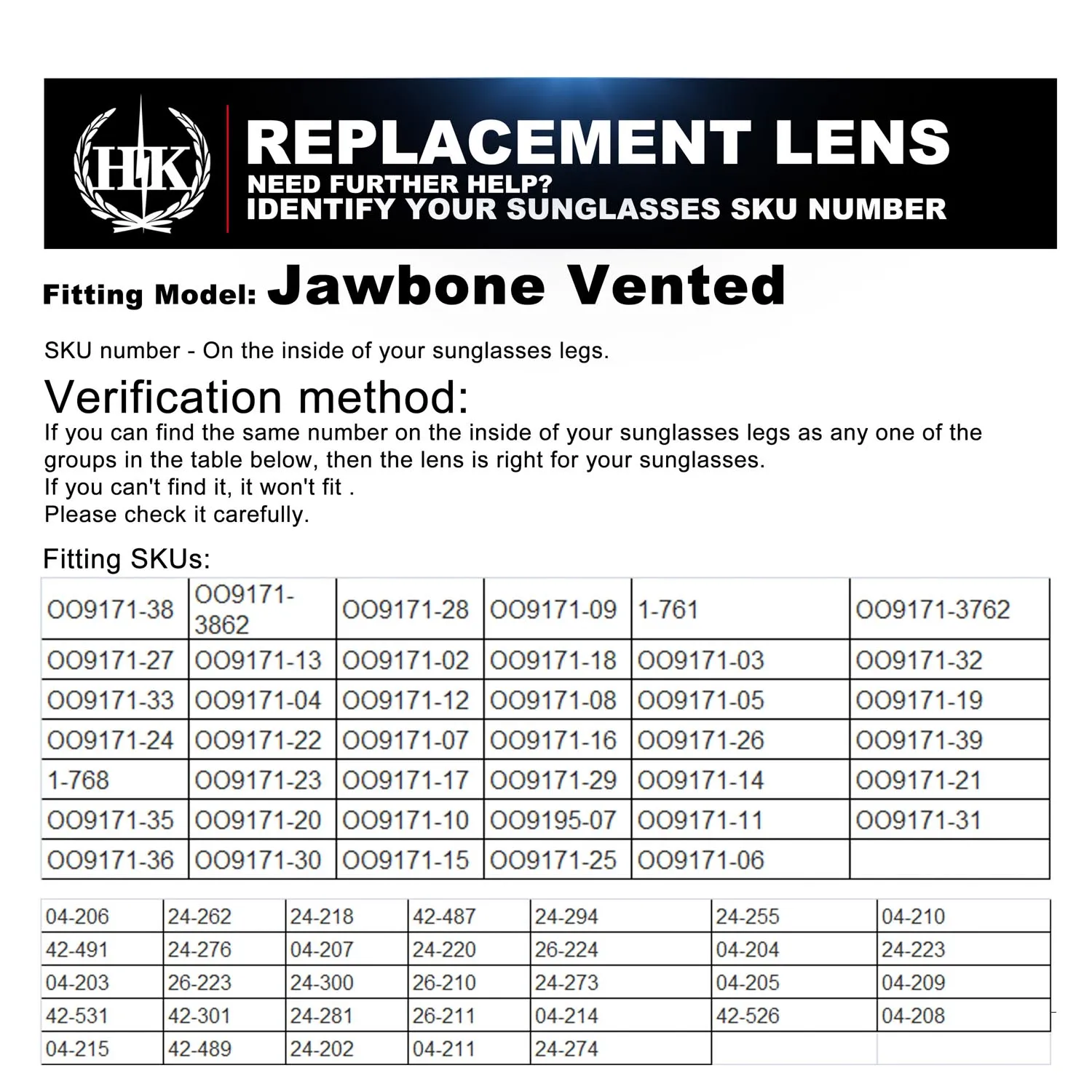 عدسات Hkuco البديلة للرجال لنظارات Oakley Jawbone ذات فتحات تهوية باللون الأزرق المستقطب #3