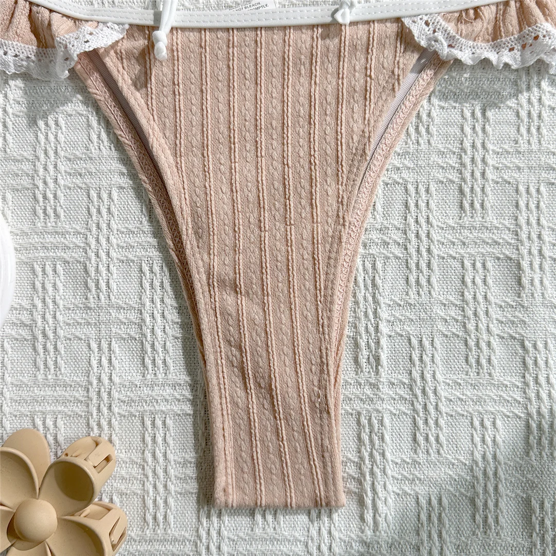 Neuer Bikini mit Rüschen und V-Ausschnitt, Spitze, Damen-Badebekleidung, zweiteiliger Bikini-Set, hoher Beinausschnitt, Badeanzug, Badebekleidung, V7844 – Detail 16