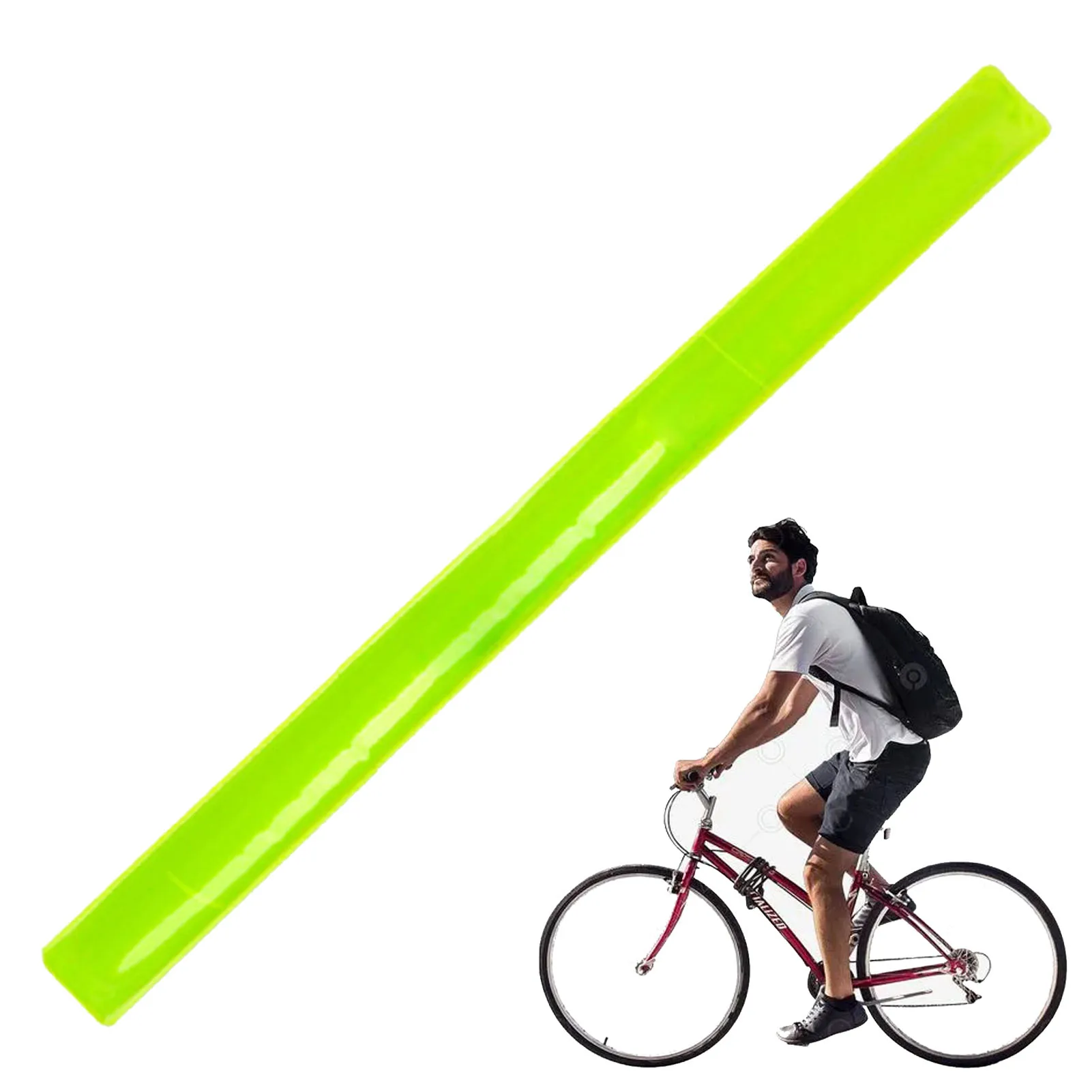 Cinta reflectante de ciclismo para muñeca, brazo, tobillo, pierna, tiras de seguridad, pulsera de advertencia, correr al aire libre, banda fluorescente de pesca, 1Pc
