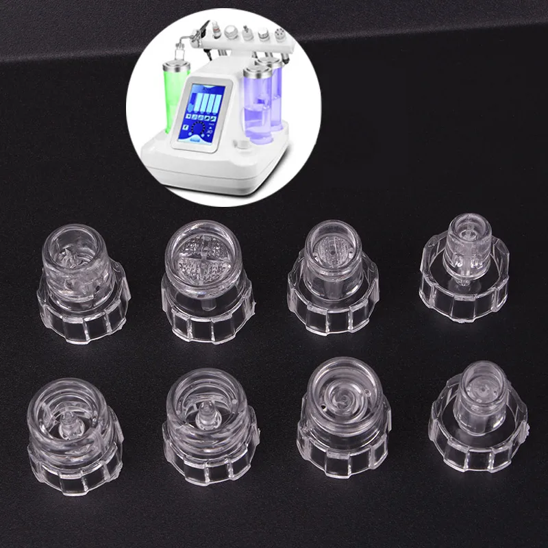 Wholesale Replacement Head 9pcs for H202 Water Oxygen Generation 2 Hydro Dermabrasion Plastic Tips jet Peel Hydrafacial Sets