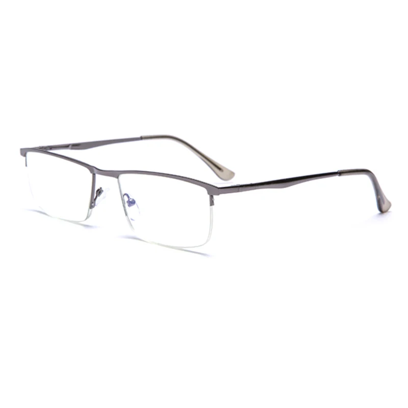 Unisex Rectangle Semi Rimless Metal Anti Blue Light Myopia Glasses Women Men Nearsighted Shortsighted Spectacles Custom Lens