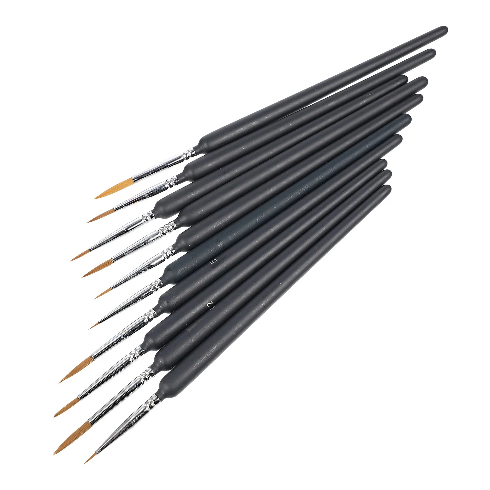 10pcs Line Drawing Pens Fine Tip Paint Brush For Watercolor Oil Painting Nail Art Diy Multipurpose Artist Liner Set