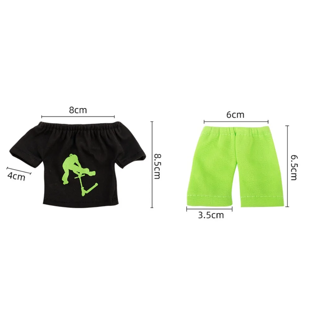 Ensemble de Scooter à doigts, vêtements pour doigts, costume de Skateboard, jouets pour petits doigts, vêtements de Skateboard