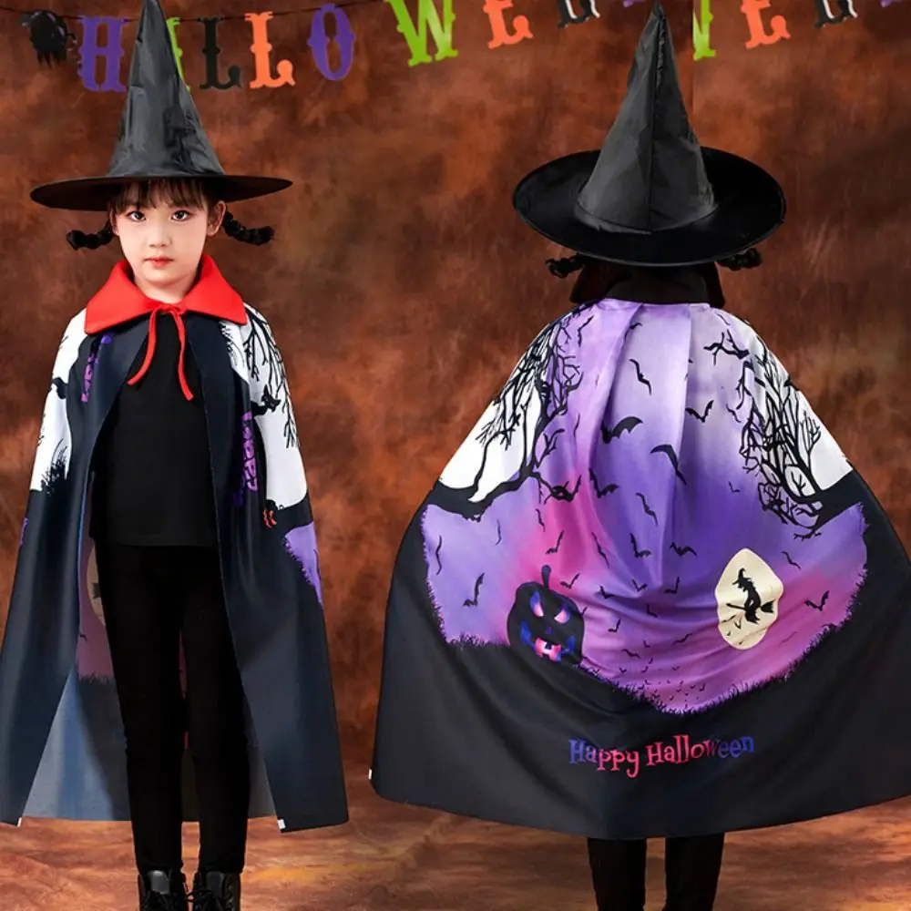 

Show Costume Hooded Cape Halloween Cloak Mystical Novelty Cosplay Costume Set Fantasy Priest Costume Children