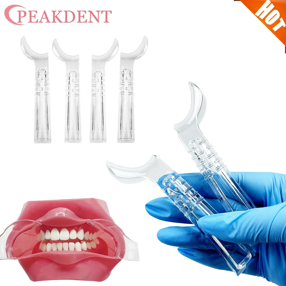 

Dental half Side Hook Lip Retractor Left +Right Transparent Cheek Retractor Intraoral Supporting Device Mouth Opener 2Pcs/Set