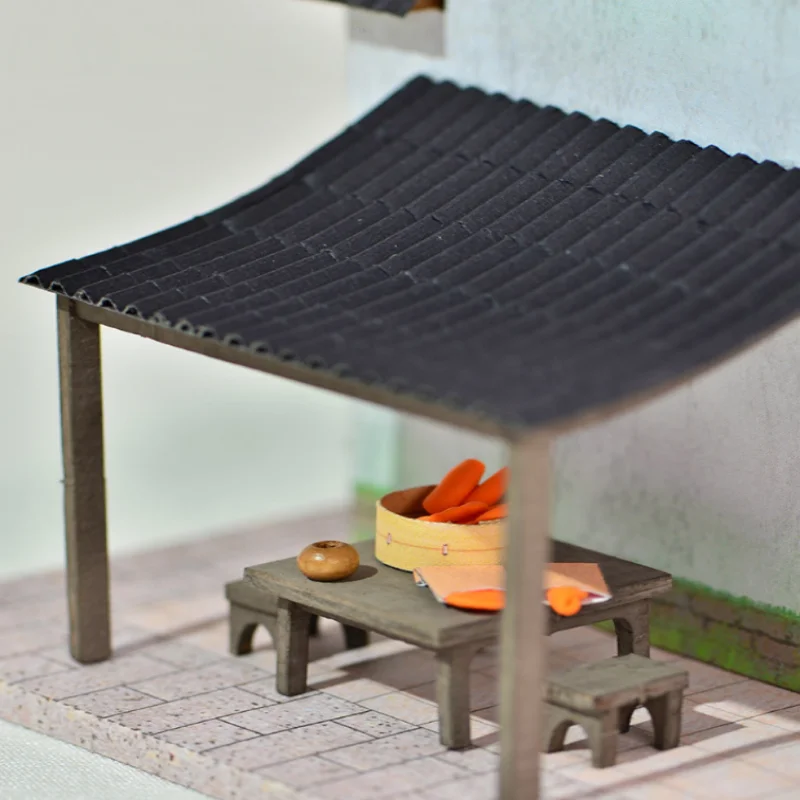 OUZEY 선라이트 티 파빌리온 빌라, 3D 중국식 안뜰 모델, 청소년을 위한 문화 건축 키트