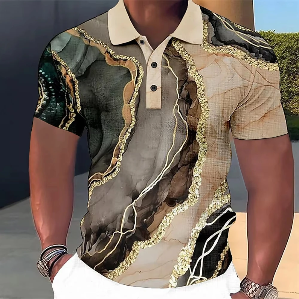 

Newest Summer Men Polo T-Shirts 3d Printe Animal Dragon Men's Daily Casual Short Sleeved Loose Oversized Sweatshirt Polo Shirt