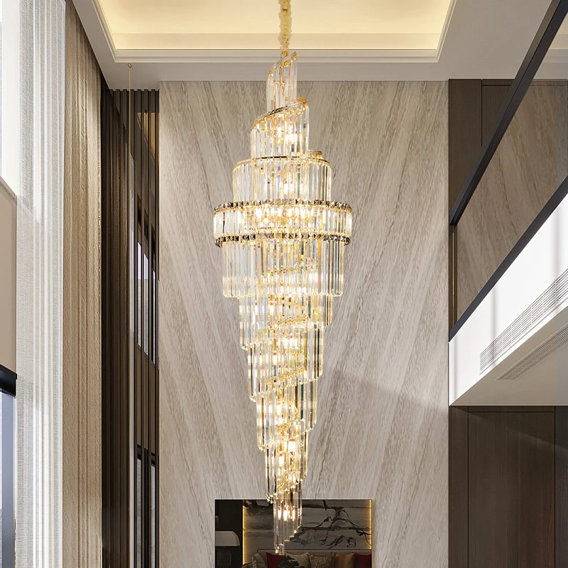 

Hot Sale Luxury Restaurant Modern Living Room Crystal Chandelier Indoor Hotel Hall Hanging Decorative Pendant Lamp