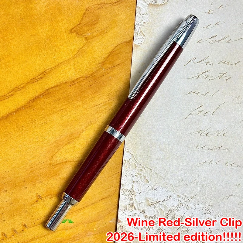 Wine Red-Silver Clip