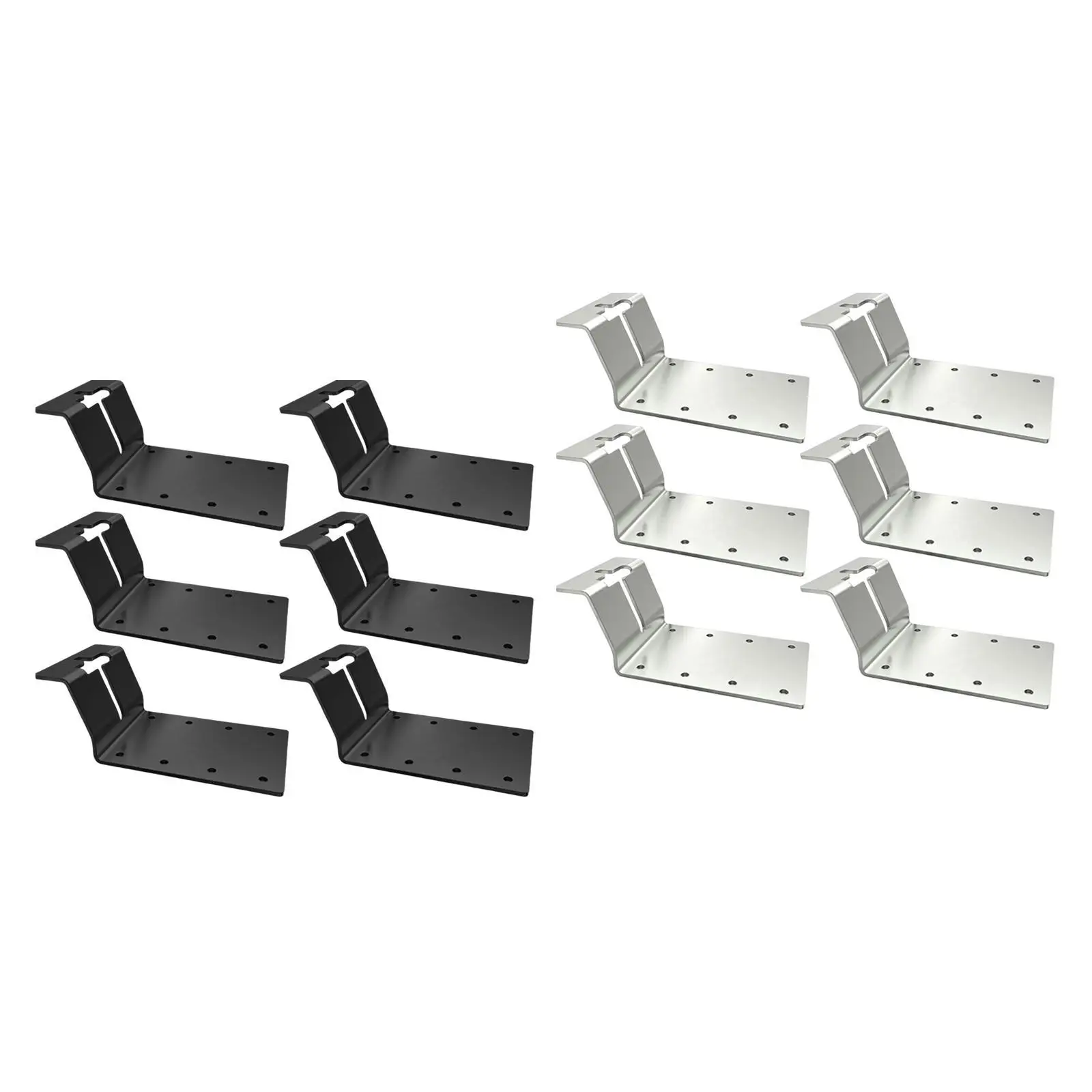 

6 Pieces T Post Mounting Bracket Sturdy Silver for Plywood Birdhouse Mailbox