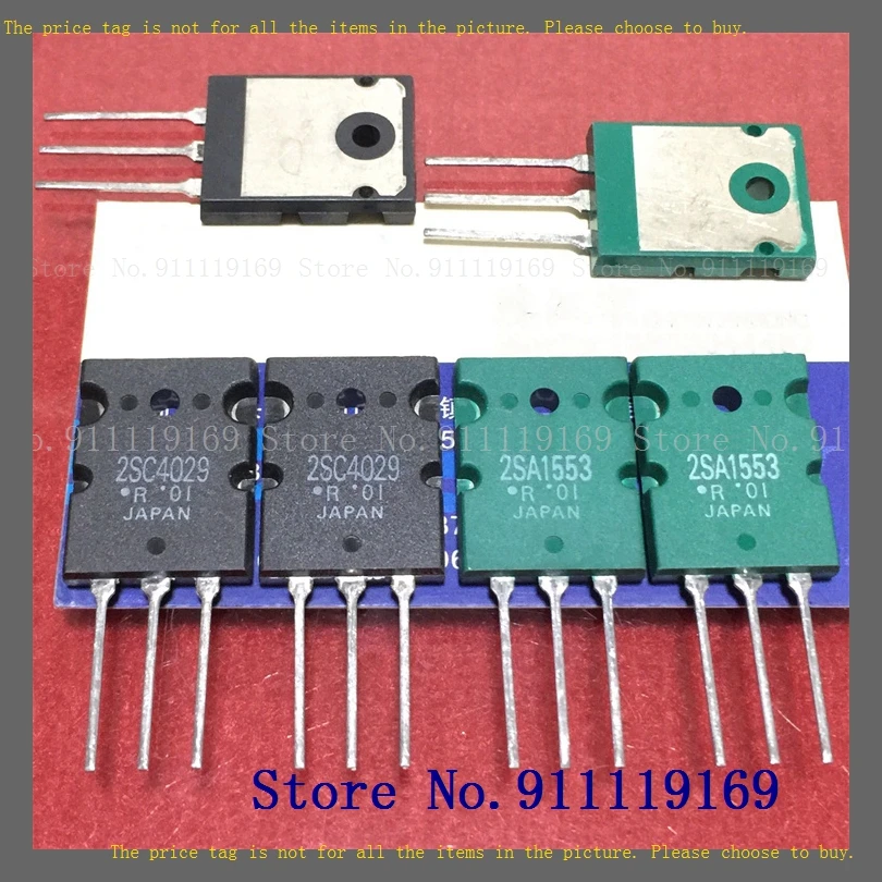 2pcs/lot=a pair 2SA1553 2SC4029 15A 230V 150W