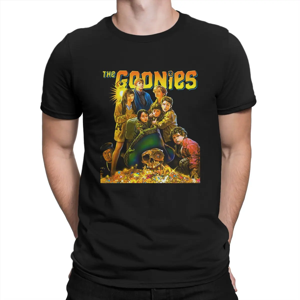 Goonies Day Creative TShirt for Men The Goonies The 85 Action Movie Round Collar Pure Cotton T Shirt Hip Hop Gift Clothes