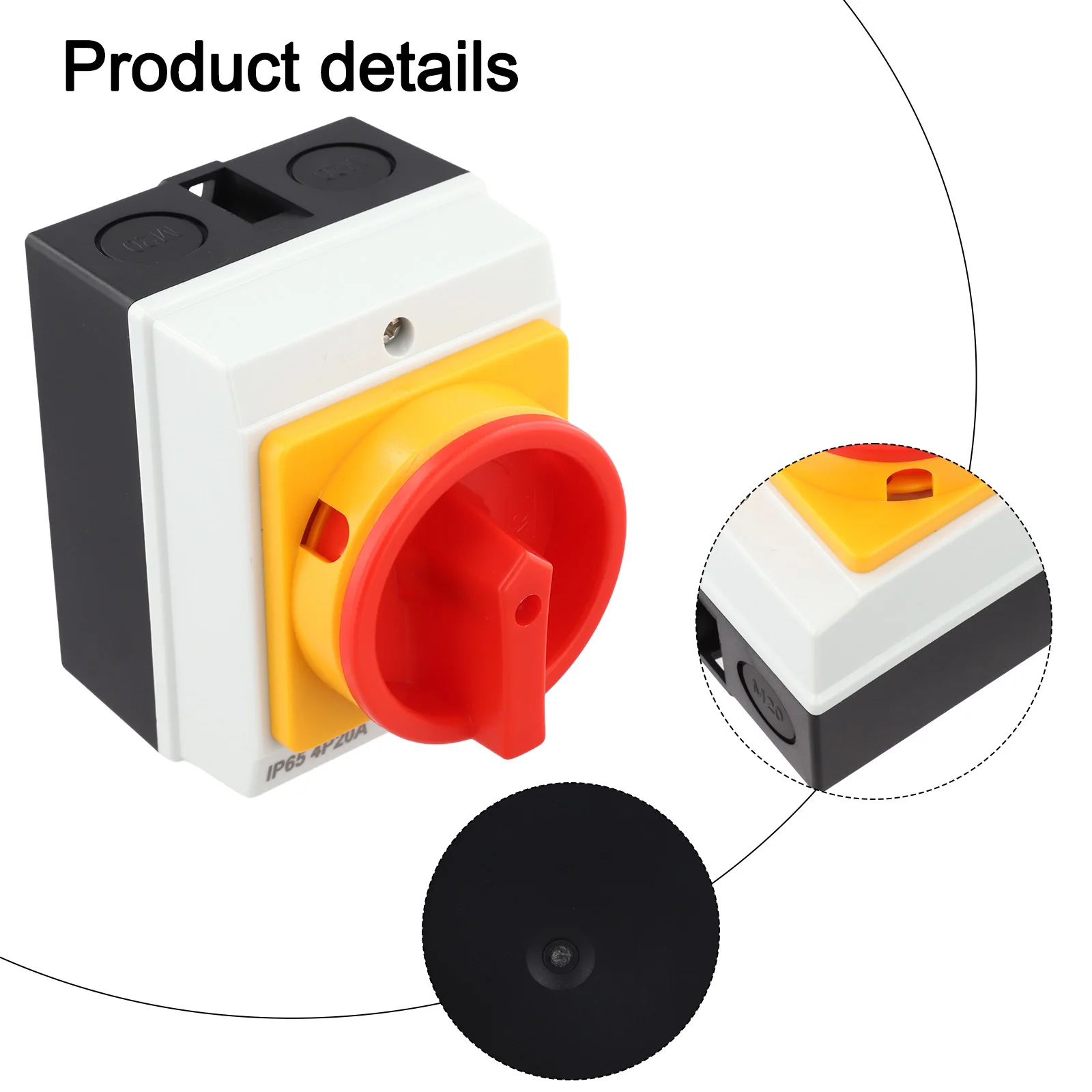 Reliable 4P 20A 440V Main Switch Circuit Breaker with IP65 Waterproof Housing for Indoor and Outdoor Electrical Systems