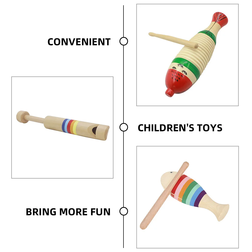 

1Set Childrens Early Education Musical Set Wooden Resonator Clear Melodies Sensory Experience Playful Elements