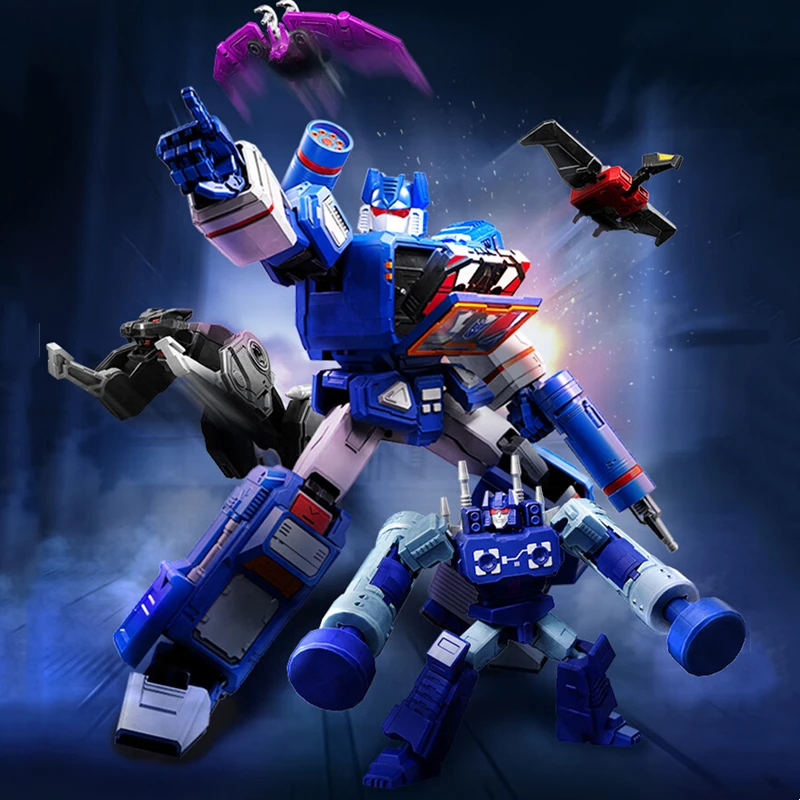 BLOKEES الأصلي التحول Soundwave ACTION EDITION RUMBLE RAVAGE LASERBEAK RATBAT عمل الشكل لعبة Decepticons الأوتوبوت
