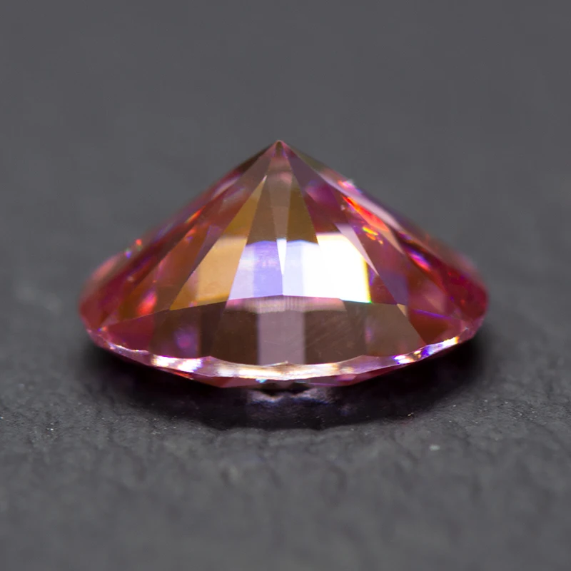 Moissanit-Stein, oval geschliffen, Sakura-Pink, loser Edelstein für die Schmuckherstellung, mit Zertifikat – Detail 2