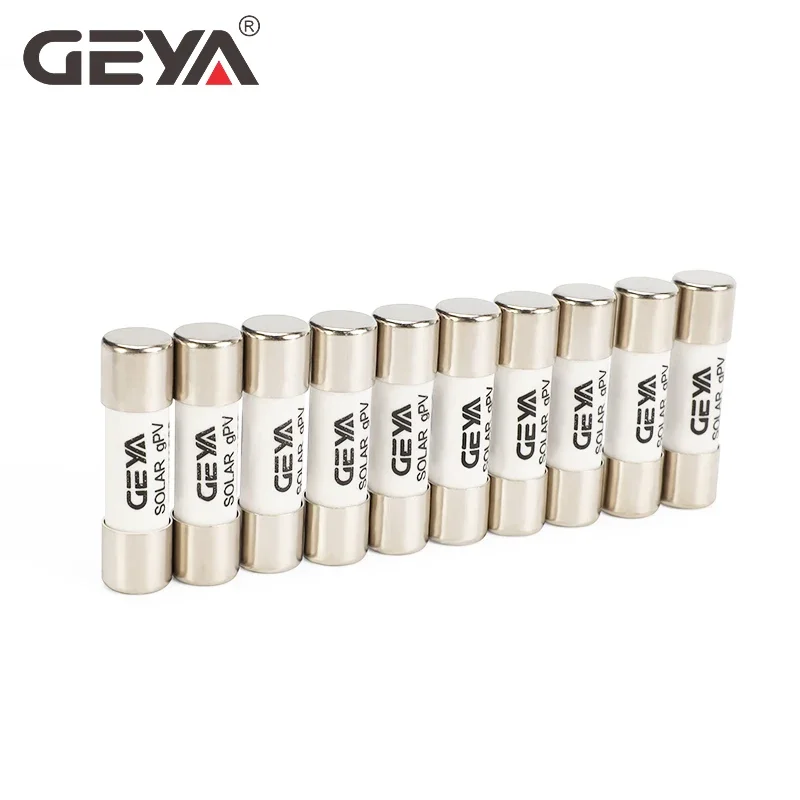 GEYA1P Solar Photovoltaic Fuse Holder 10*38mm PV Fuse Fuse Link for Solar System Protection 1000V DC 10A 15A 20A 25A 30A