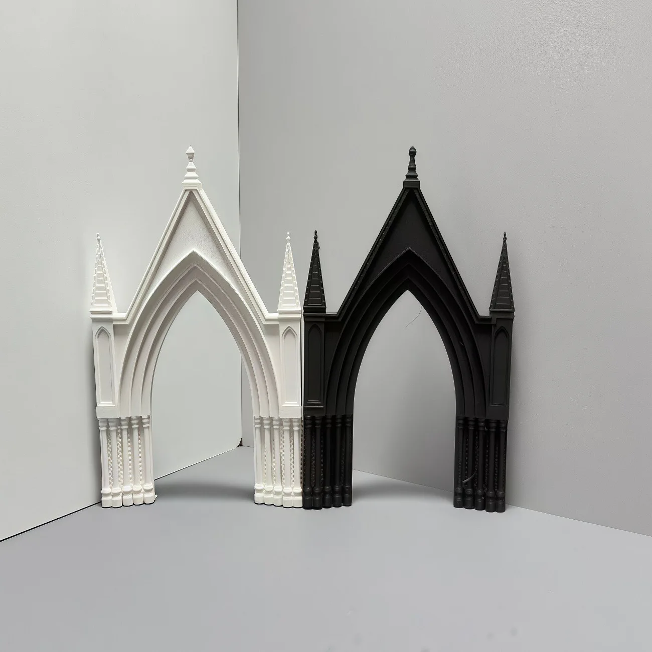 

1:12 Gothic Arched Window Frame, Dollhouse Miniature Accessory, for Diorama Scene and Anime Figure Display