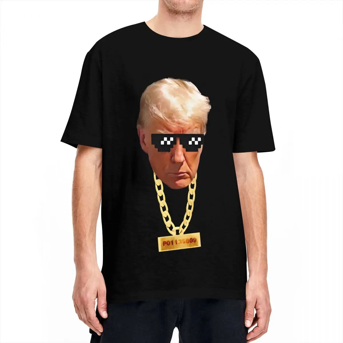 Donald Trump T-Shirt Mens Y2K Retro 100 Cotton T Shirts Beach O Neck Hip Hop Tees Design Oversize Clothing