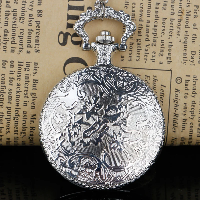 ساعة جيب برونزية عتيقة برمز سوفياتي مع سلسلة قلادة ساعة للنساء والرجال ساعة تذكارية Reloj De Bolsillo