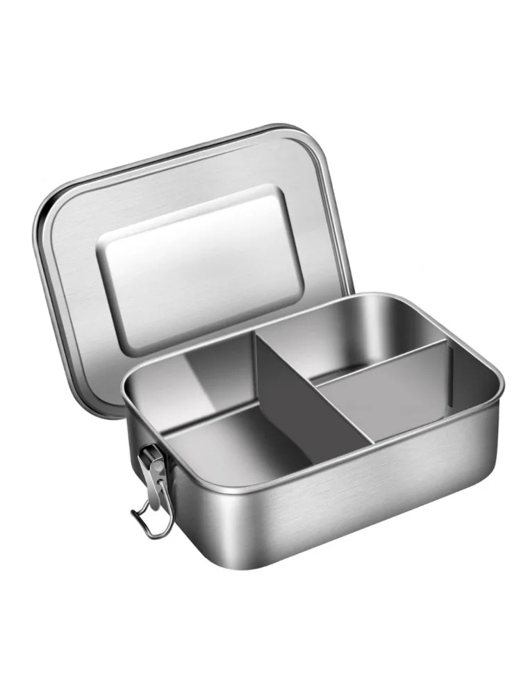 Pudełko na lunch Bento dla dorosłych, szczelny pojemnik na jedzenie ze stali nierdzewnej 304, pojemniki do przygotowywania posiłków, pudełko na lunch Bento bez BPA. — 2