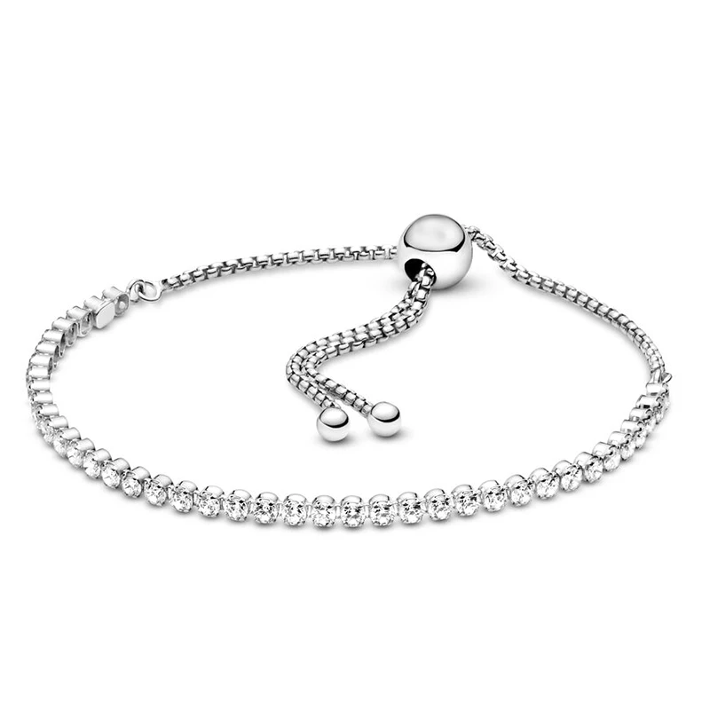 2023 New Style Charm Bracelets Cubic Zirconia Chain Fit Brand Adjustable Chain Bracelets Bangles For Women Couple Jewelry Gift