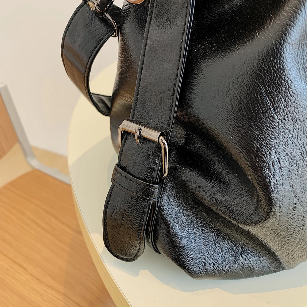 المرأة الكتف حقيبة كروسبودي كبيرة الحجم الأفاق حقيبة كروسبودي عادية ريترو بلون لينة الإناث السفر المتسوق الأم حمل حقيبة #6