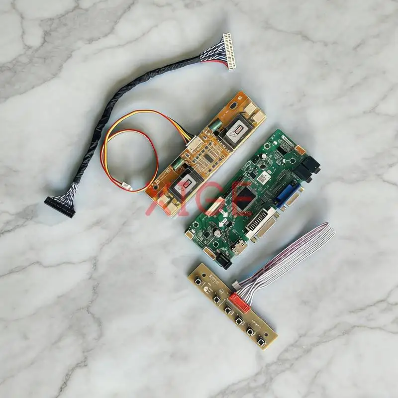 

Комплект для самостоятельной сборки платы контроллера матрицы M170EN07 M170EU01 M170EG01 M170EG02, 4-CCFL LVDS-30Pin HDMI+DVI+VGA 1280*1024 1280x1024