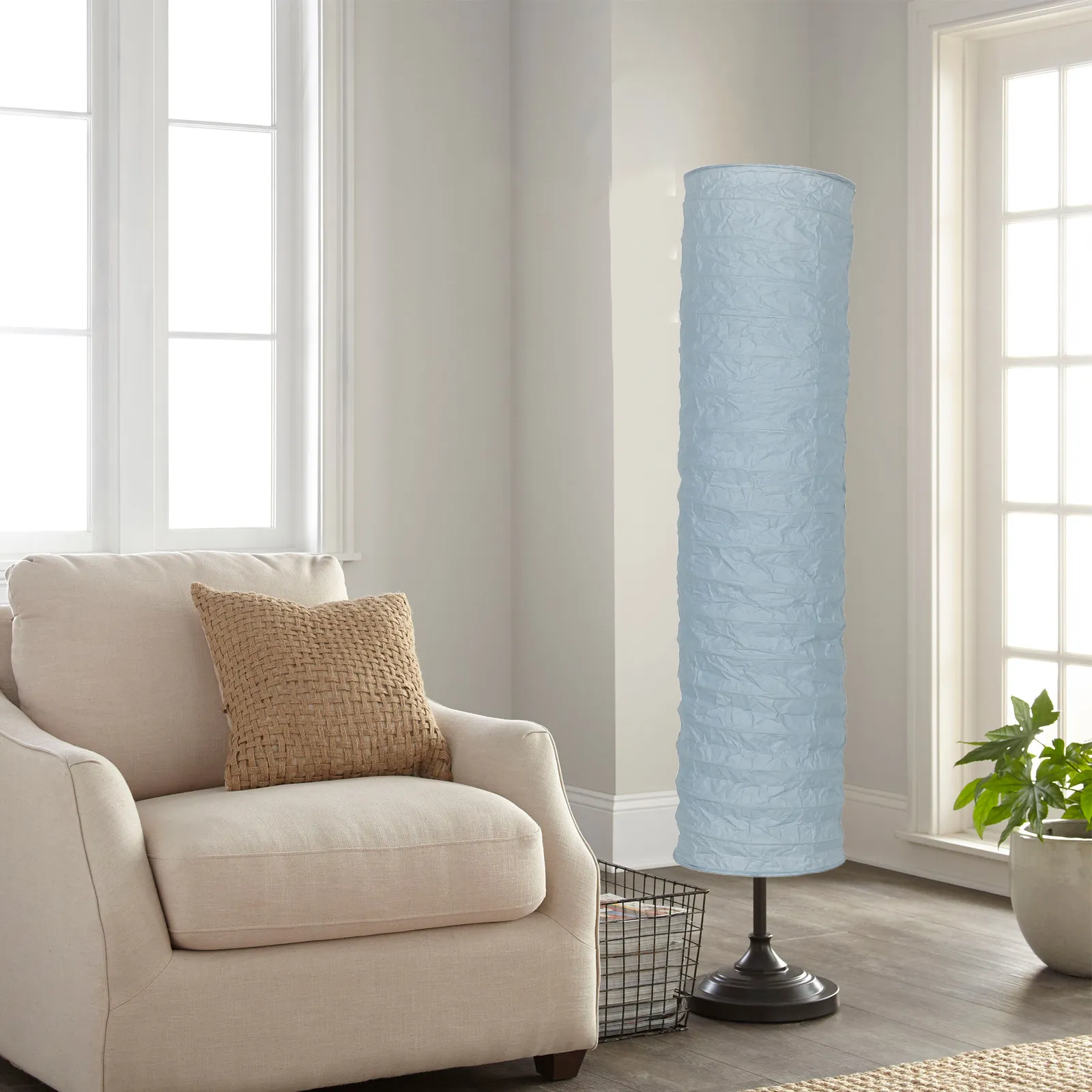 

Складной бумажный абажур в японском стиле, цилиндрический, для напольной лампы, замена абажура для спальни, гостиной, офиса, 125x32,5 см