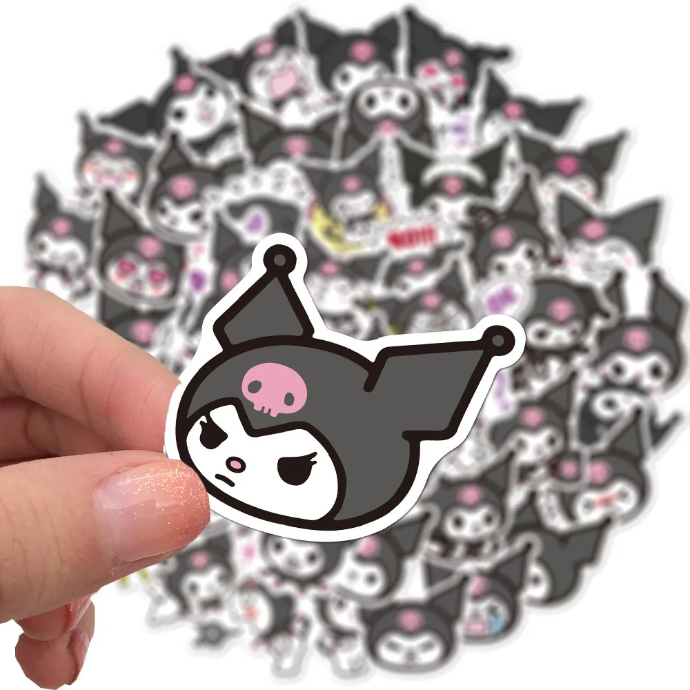 10/50/100Pcs Anime Kawaii Kuromi Stickers for Laptop Guitar Suitcase Motorcycle Graffiti Waterproof Sticker Decals for Kids Toys