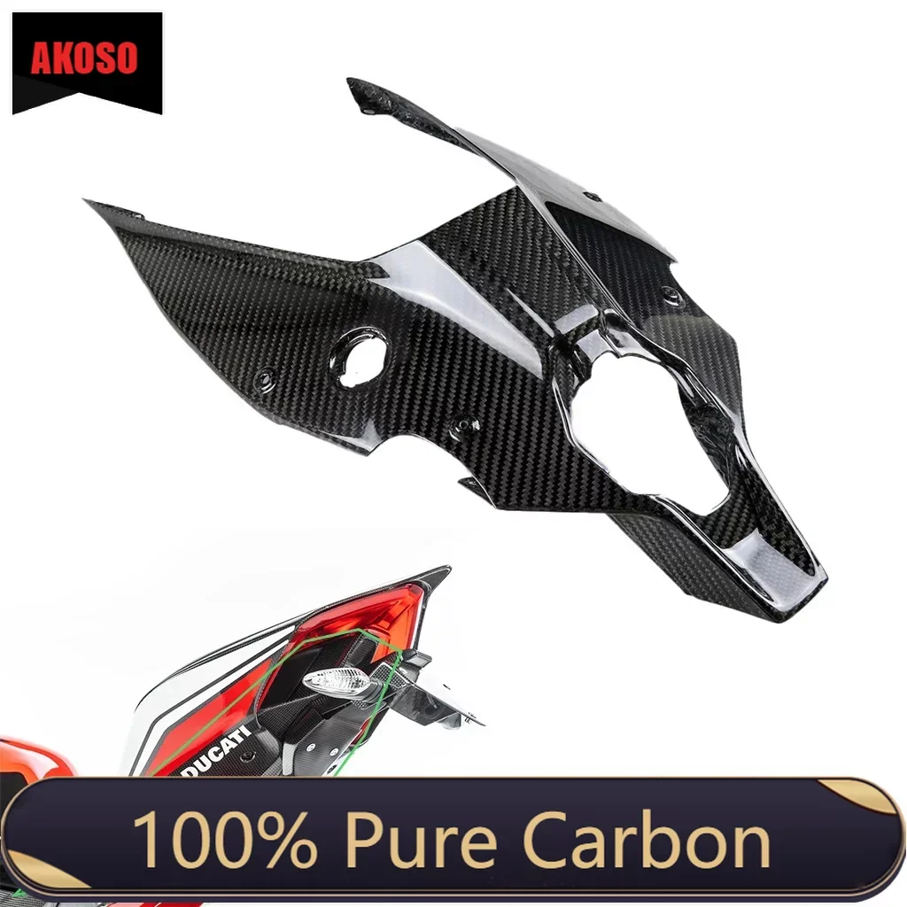 Carbon Fiber Gloss 100% Twill Weave Motorcycle Under Tail Cover Fairing For Ducati Panigale V4, V4S, V4R 2018 2019 2020 2021