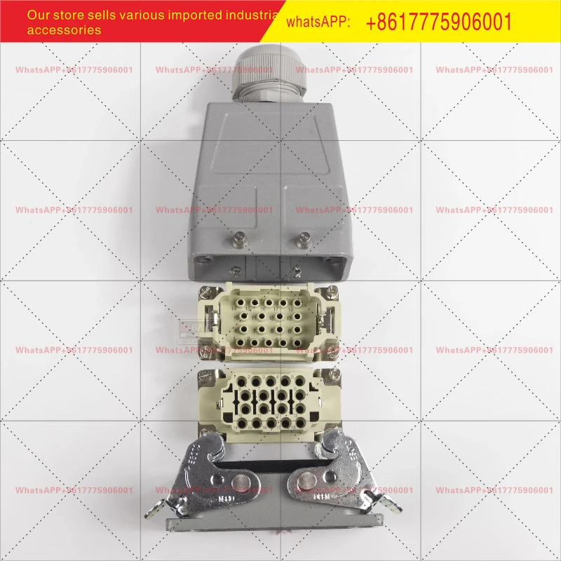 Rectangular heavy duty connector HEE-018 hot runner waterproof industrial aviation plug cold pressing 16A