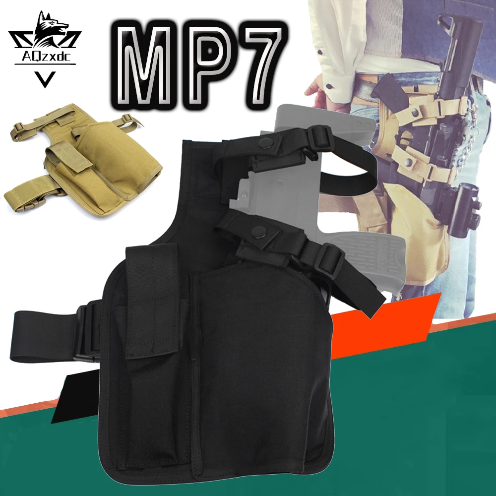 

Tactical Leg Holster Field MP7 Modular Leggings Kit Field Leggings Quick Pull Holster With Magazine Pouch for Airsoft Shooting
