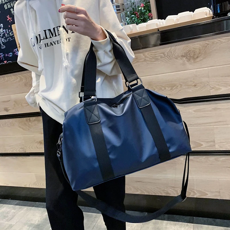 حقيبة سفر من قماش أكسفورد مقاومة للماء للنساء ، حقيبة يد بسعة كبيرة ، حقيبة كتف عصرية ، حقائب يد رياضية ولياقة بدنية ، علامة تجارية #4